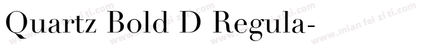 Quartz Bold D Regula字体转换